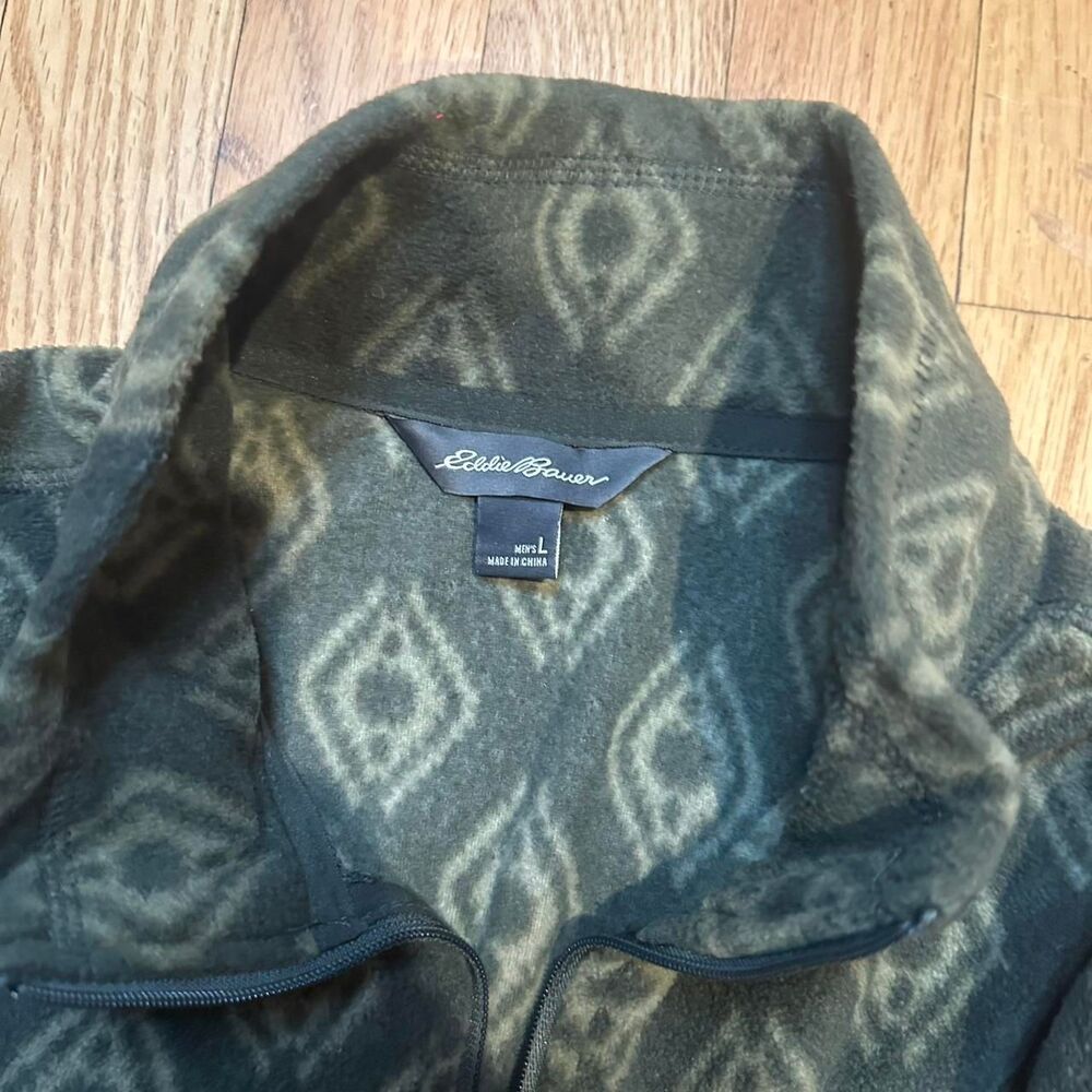 Eddie-bauer Men's Green and Khaki Jumper - Picture 4 of 5